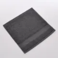 Dark grey pure cotton face washcloth soft absorbent towel for daily home bathroom use. - Elegant Gray