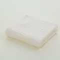 Serviette éponge en coton gaufré blanc, serviette douce et absorbante pour usage quotidien - Jaune vif / 72x35cm