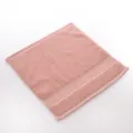 Serviette de visage carrée en coton rose gant de toilette doux absorbant couleur unie - Rose Clair