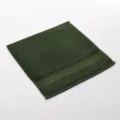 Dark green solid color cotton face towel, soft and absorbent daily use bathroom hand towel. - Dark Green