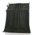 Solid dark green cotton bath towel 95x170cm, large soft absorbent towel with double satin border - Dark Green