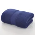 Asciugamano viso in puro cotone tinta unita, morbido e assorbente asciugamano blu scuro - Blu navy