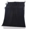 Black cotton bath towel, 95x170cm solid color soft absorbent towel for daily home bathroom use. - Midnight Black