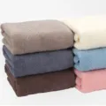 Soft 100% cotton bath towel in multi colors, absorbent ripple pattern home shower towel - Multicolor