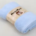 Monored serviette de visage en pur coton douce et absorbante bleu clair roulée présentation - Bleu Ciel