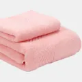 Ensemble de serviettes jacquard en coton rose doux bain et main 2 pieces textile maison SKU - 140x70cm & 33x75cm / Rose Cerise