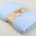 Monored serviette de bain en coton uni douce et absorbante pour usage quotidien à la maison - Bleu Ciel