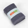 Grey cotton square towel folded with paper band soft face towel daily use home spa - Denim Blue
