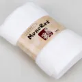 Serviette de visage en coton roulée blanche avec bande en papier, douce et absorbante. - Blanc Coton
