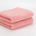 Thick solid color pink towel variant, soft absorbent facial and hair drying towel for daily use. - 75x33cm / Sakura Pink