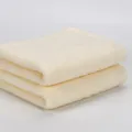 Thickened solid color face towel set, soft absorbent cotton bath hair towel for daily hotel use. - 75x33cm / Off White