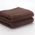 Braunes verdicktes einfarbiges Handtuch-Set, weiches saugfähiges Gesichtstuch für den Alltag. - 75x33 cm / Kaffeebraun