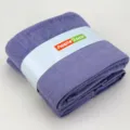 Ensemble de serviettes de bain jacquard uni en pur coton violet, doux et absorbant. - Graptopetalum : 1 drap de bain et 2 serviettes