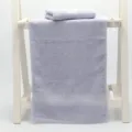 Solid color pure cotton towel soft and absorbent bathroom towel set for daily home use purple - Gray / 74*33cm (Cloud Transparent Packaging)