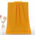 Serviette de bain en pur coton jaune uni douce et hautement absorbante pour usage quotidien - 74x33 cm / Or Jaune