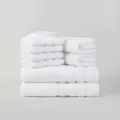 Pure cotton white 8-piece towel set, soft absorbent bath towels and washcloths for home. - Pure White / 140x70x2 Pcs, 72x34x2 Pcs, 34x34x4 Pcs