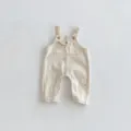 Infant baby cotton overalls romper cute newborn neutral infant clothing daily wear spring - 66cm / Beige