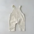Infant baby cotton overalls, casual solid color dungarees for toddler girls and boys, soft fabric. - 73cm / Bottoms / Beige Apricot