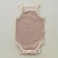 Baby cotton strap romper, pink newborn summer sleeveless bodysuit vest for infants. - 66cm / Pink