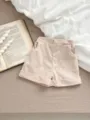 Joli short en velours côtelé bébé uni décontracté pantalon pour enfant au printemps. - 66cm / Abricot