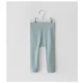 Soft cotton baby leggings detail view, comfortable fit for infants, light blue color fabric. - 90cm / Blue