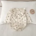 Baby Floral Print Ruffle Long Sleeve Bodysuit Infant Cotton Cute Romper Option - 66cm / Baby Romper