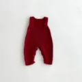 Baby Strick Overall rot Kleinkind Latzhose süßer Stil Säugling warme Herbstkleidung - 66cm / Rot