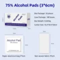 75% Alcohol Prep Pads in 50pcs Box, Individually Wrapped 3x6cm Disinfectant Wipes - English Version 3x6cm Style / 50 Count Box
