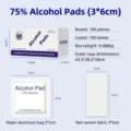 Sterile 75% isopropyl alcohol prep pads for nail cleaning and hygiene in 100-pack boxes - Foreign Trade English 3x6cm Style / 100 Pcs Box