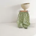 Baby summer thin anti-mosquito trousers cute green heart print toddler casual pants - Bottoms / Green Heart / 66cm