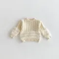 Infant baby girl cable knit sweater winter warm cute pullover toddler daily casual outerwear top - 73cm / Off White