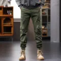 Ανδρικό τακτικό παντελόνι cargo casual φαρδιά jogger streetwear κομψά ρούχα μόδας - 29 / Bottoms / Πράσινο του Στρατού