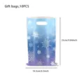 10 Stk Schneeflocke Geschenktüten Plastik Tüten für Geburtstag Party Deko 25x16.5cm - 10 Geschenktüten 25*16.5cm