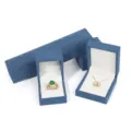 Blaues Samt Schmuckkästchen Set für Ringe, Halsketten und Armbänder, elegante Aufbewahrung. - Armbandbox / Himmelblau