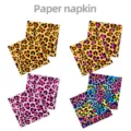Leopard print Papierservietten bunte Party Geschirr Hochzeit Geburtstag Deko Zubehör - Servietten 20 STK / Gold Leopardenmuster