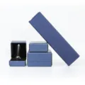 Blauer gebürsteter LED Schmuckschatulle Set für Ringe und Anhänger mit integrierter Beleuchtung. - Anhängerbox / Blau