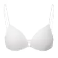 Witte beugelloze push-up bh met voorsluiting en comfortabele dubbele dunne schouderbandjes - 70B / Tops / Wit
