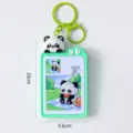 Porte-clés puzzle coulissant panda mignon, jouet de décompression créatif, vert, 10x5.6cm. - Porte-clés puzzle coulissant panda