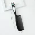 Cute panda hair comb, black plastic styling comb with cartoon animal handle for daily use. - Cartoon Animal Comb / 1 Piece / Black Panda