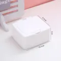 Mini Boite de Rangement de Bureau avec Couvercle en Plastique Blanc pour Cotons Disques 10.5cm - Style Boîte Unique