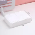 Mini boîte de rangement de bureau à pression, organisateur en plastique blanc pour coton-tige. - Style Double Boîte