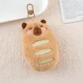 Mignon porte-clés capybara en peluche pain, adorable poupée animale douce pour sac pendentif. - Capybara Baguette