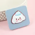 Portable folding makeup mirror, cute cartoon dog design, compact blue plastic travel mirror - Cute Dog Makeup Mirror