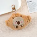 Mignon porte-clés en peluche capybara pain, pendentif suspendu pour sac animal en peluche. - Capybara Gâteau de Poisson