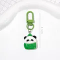 Porte-clés panda mignon de dessin animé avec crochet vert, pendentif de sac à dos créatif. - Panda Ours qui Dort