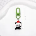 Porte-clés panda mignon dessin animé pendentif sac école résine animal cadeau mignon - Panda Petit Chapeau Rouge