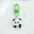 Joli porte-clés panda de dessin animé pendentif pour sac à dos en métal pour enfants - Panda Geste de Coeur
