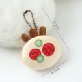Mignon porte-clés en peluche fruit pendentif sac duveteux porte-monnaie accessoire. - Pendentif peluche imitation nourriture burger aux fruits - Chaîne à billes