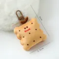 Porte-clés biscuit en peluche mignon pendentif de sac, charme de cookie moelleux. - Pendentifs en peluche biscuit imitation nourriture mignons