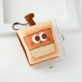 Adorable dessin animé peluche poupée porte-clés sac doux en peluche jouet cadeau 6cm - Thé au lait / Style de chaîne à billes